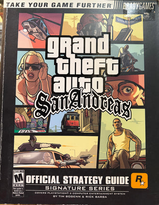 Grand Theft Auto: San Andreas- Bradygames Official Strategy Guide (Worn Cover w/attached poster/map)