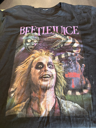 Beetlejuice Here Lies T-Shirt, Black, XL