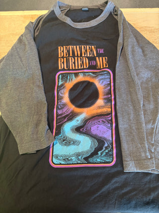 Between The Buried And Me Eclipse Raglan T-Shirt, Black / Grey, M