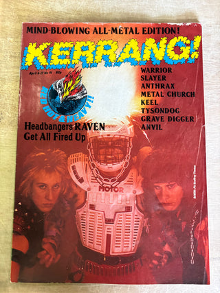 Kerrang Magazine No.91 (Raven On Cover, Feat. Slayer, Anthrax, Metal Church)
