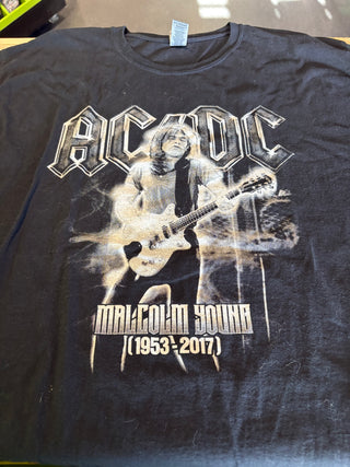 AC/DC Malcolm Young Tribute T-Shirt, Black, XL
