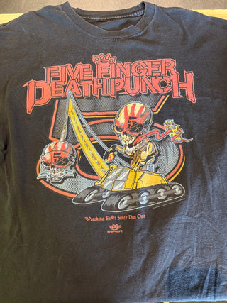 Five Finger Death Punch Wrecking T-Shirt, Black, L