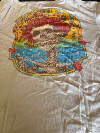 Grateful Dead SYR Bertha T-Shirt, Tan, L (Small Stain Under Front Logo, See Description)