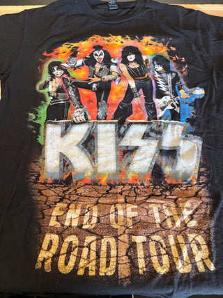 Kiss End Of The Road T-Shirt, Black, S