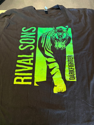 2023 Rival Sons Darkfighter Tour T-Shirt, Black, XL