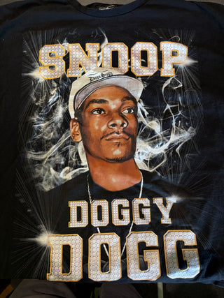 Snoop Doggy Dogg Portrait T-Shirt, Black, 2XL