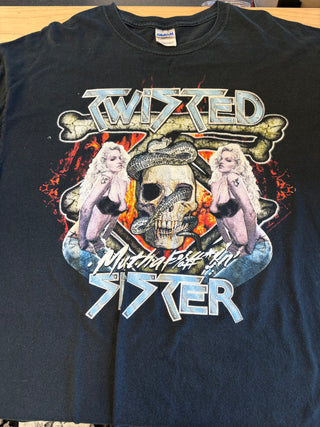 Twisted Sister World Tour 2010 T-Shirt, Black, XL