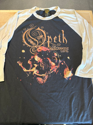 Opeth Roundhouse Tapes Raglan T-Shirt, Black/White, S