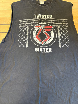 Twisted Sister Logo DIY Sleeveless Tank Top, Black, M