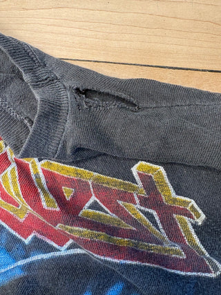 1988 Judas Priest Ram It Down Tour W/ Cinderella Half Torso T-Shirt, XL (Wear & Minor Holes, See Description)