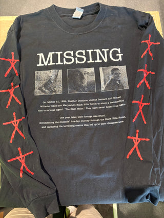 Blair Witch Project Missing Poster Longsleeve T-Shirt, Black, L