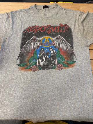 '84/'85 Aerosmith Back In The Saddle Tour T-Shirt, Grey, L