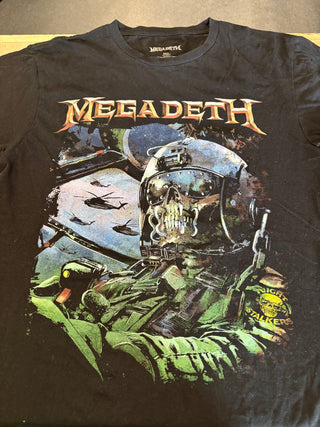 Megadeth Killing Road Tour 2022 Pilot Vic T-Shirt, Black, M