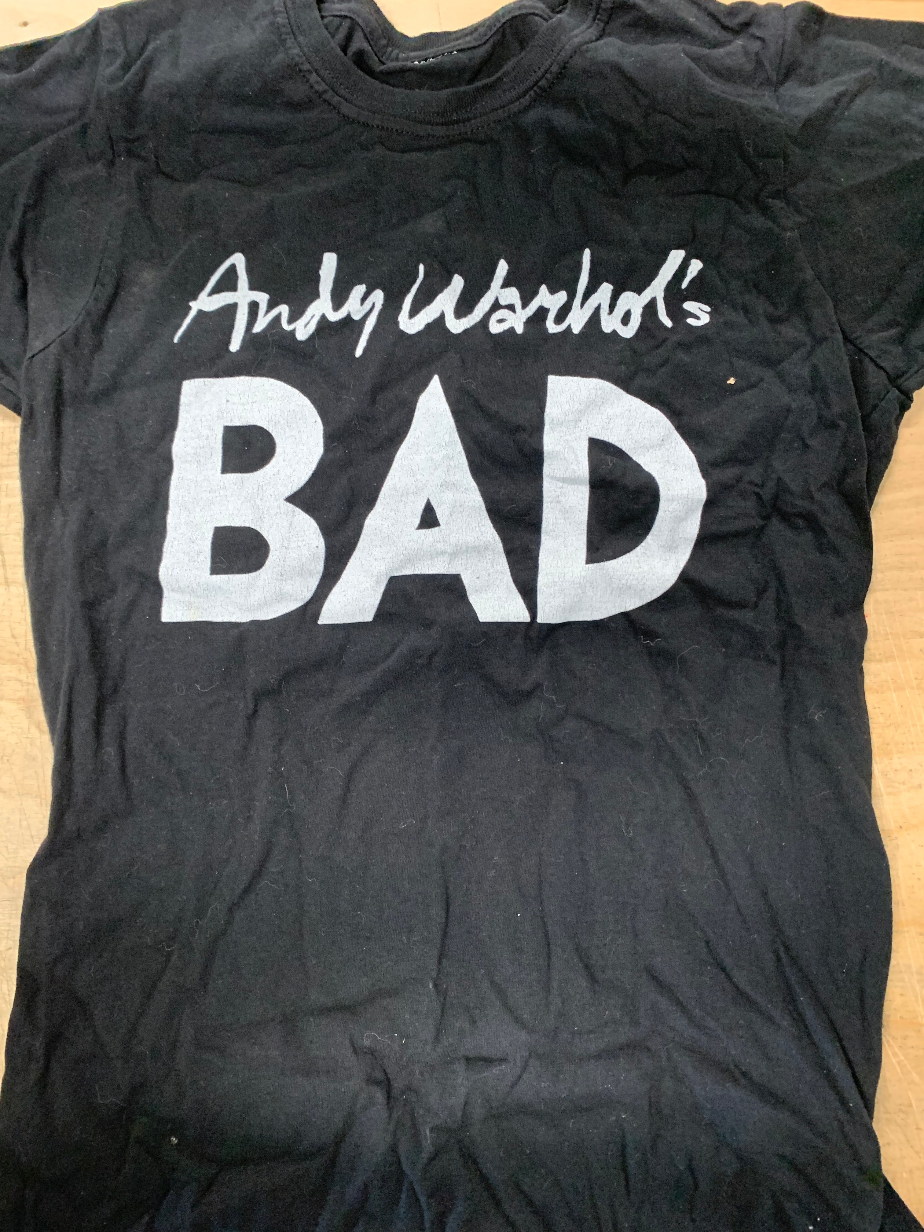 Andy Warhols BAD T-Shirt, Black, Womens XS