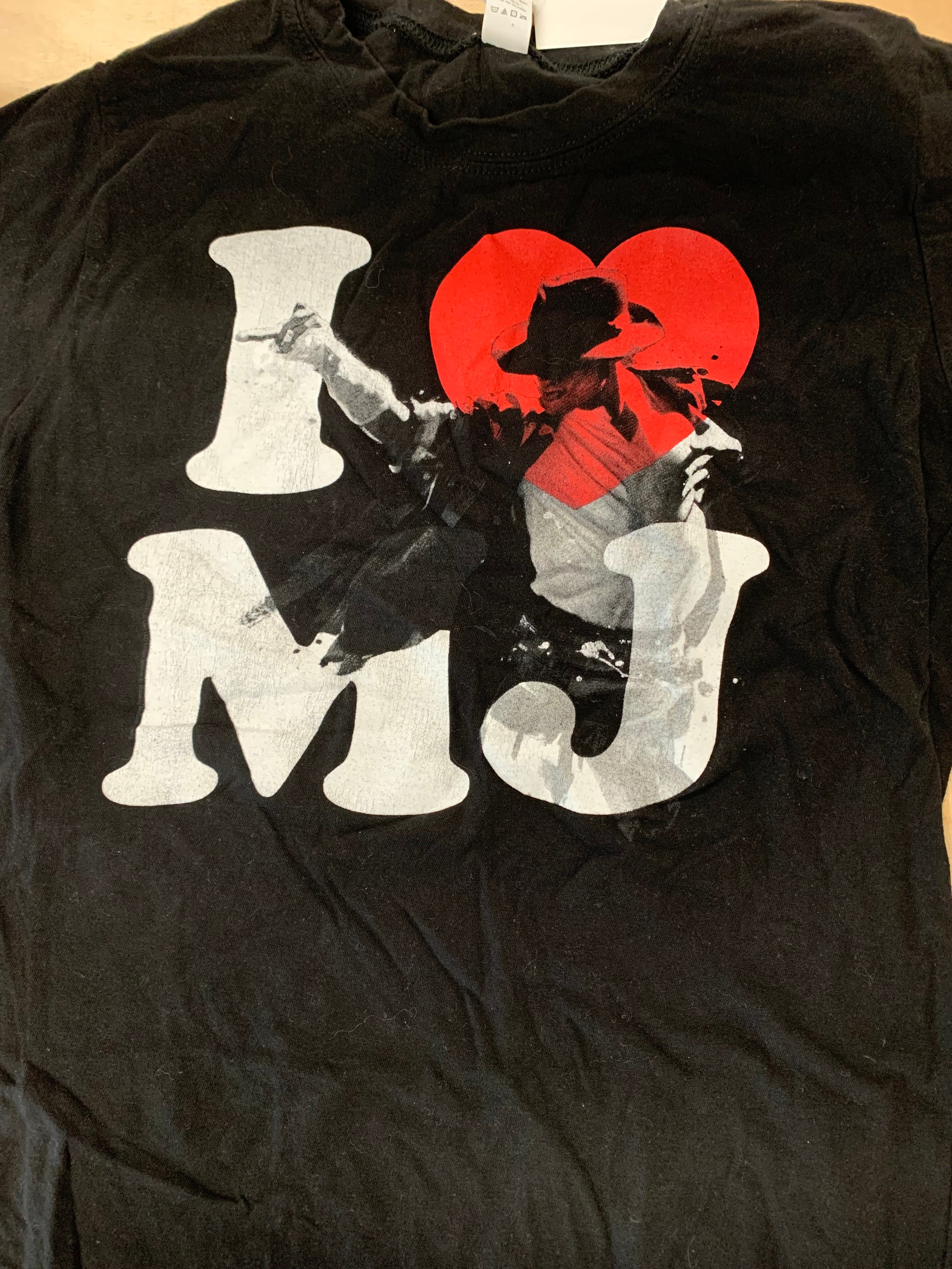 I Love Michael Jackson T-Shirt, Black, Women's L