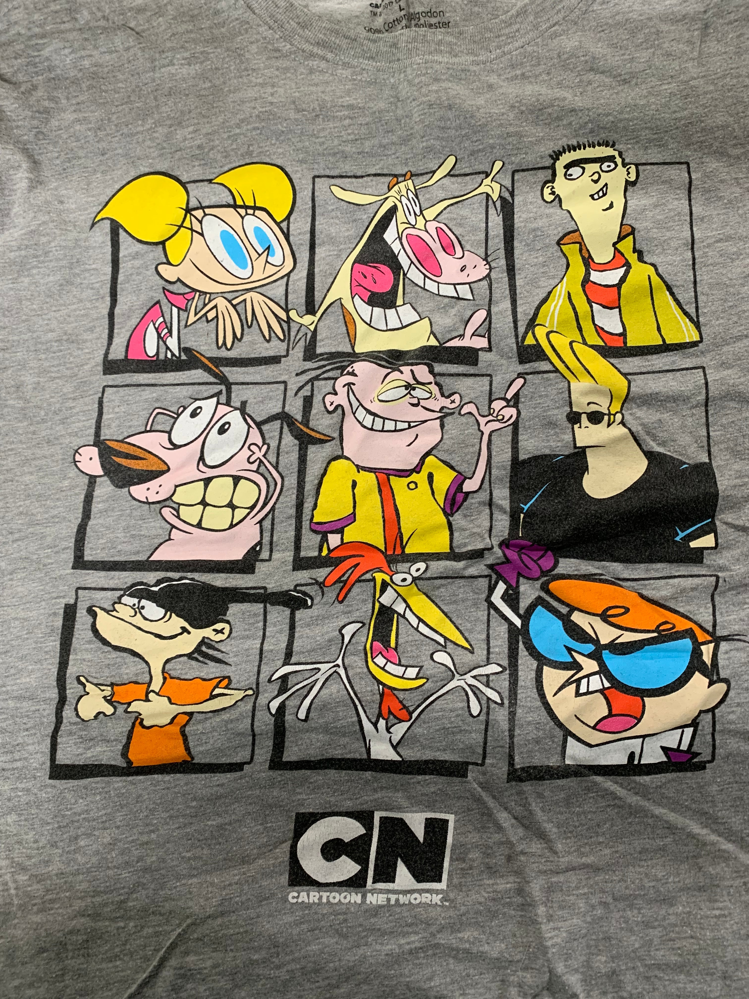 Cartoon Network 90's Characters T-shirt, Gray, L