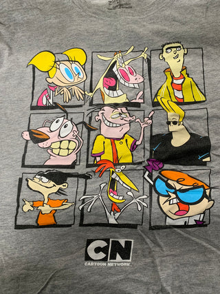 Cartoon Network 90's Characters T-shirt, Gray, L