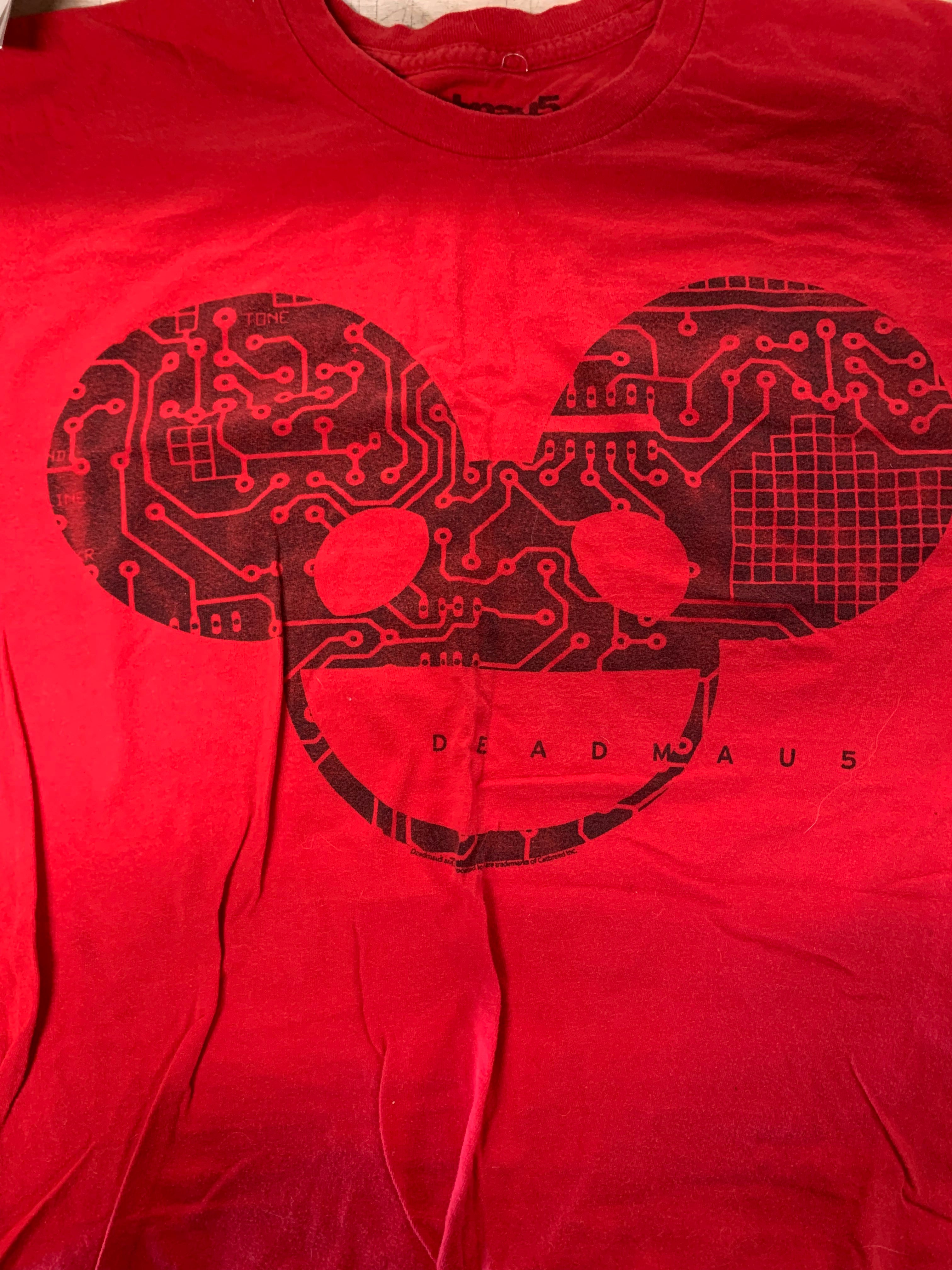 Deadmau5 Circuit Logo T-Shirt, Red, S
