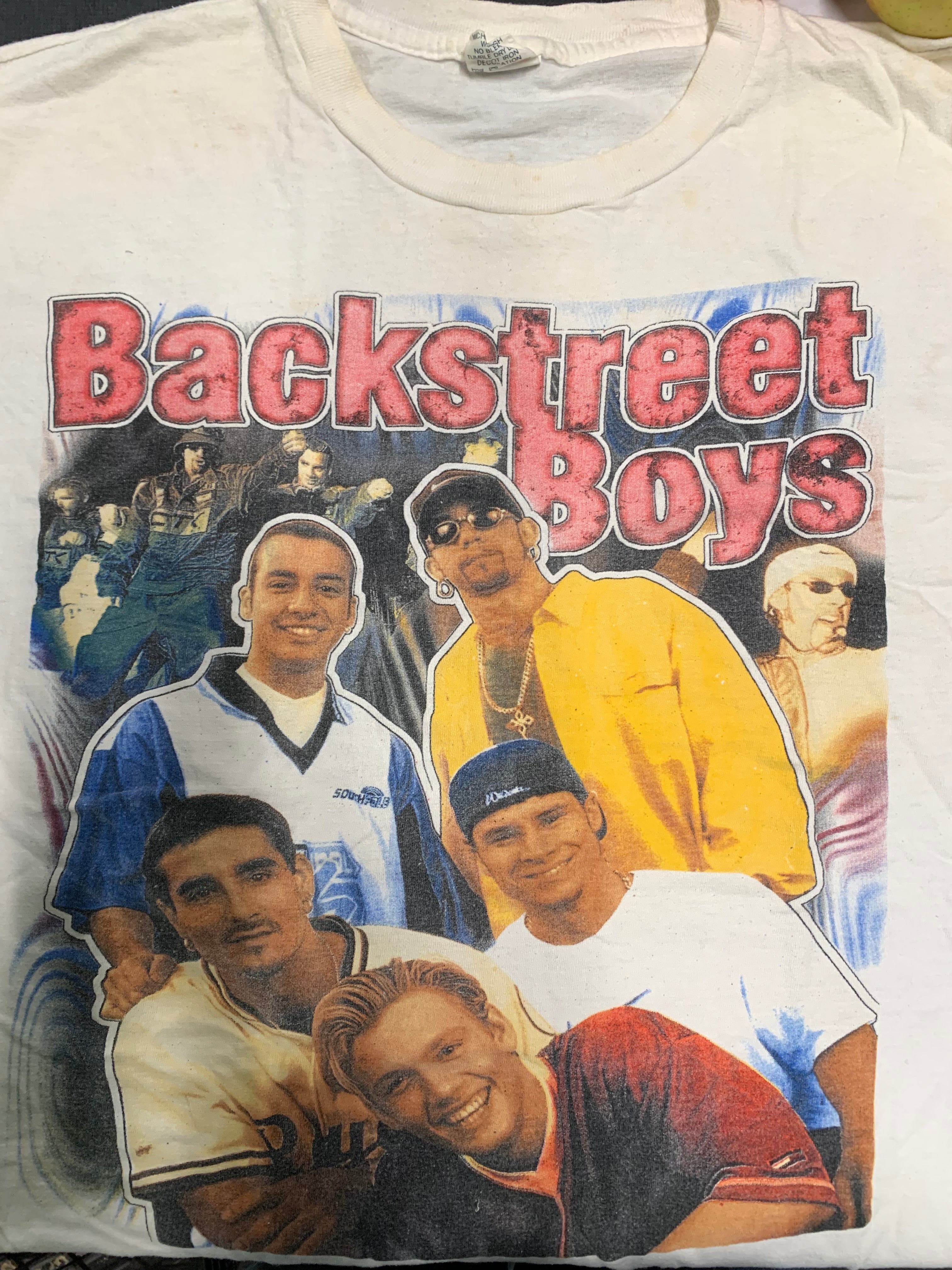 Backstreet Boys Group Shot T-Shirt, White (See Description), XL