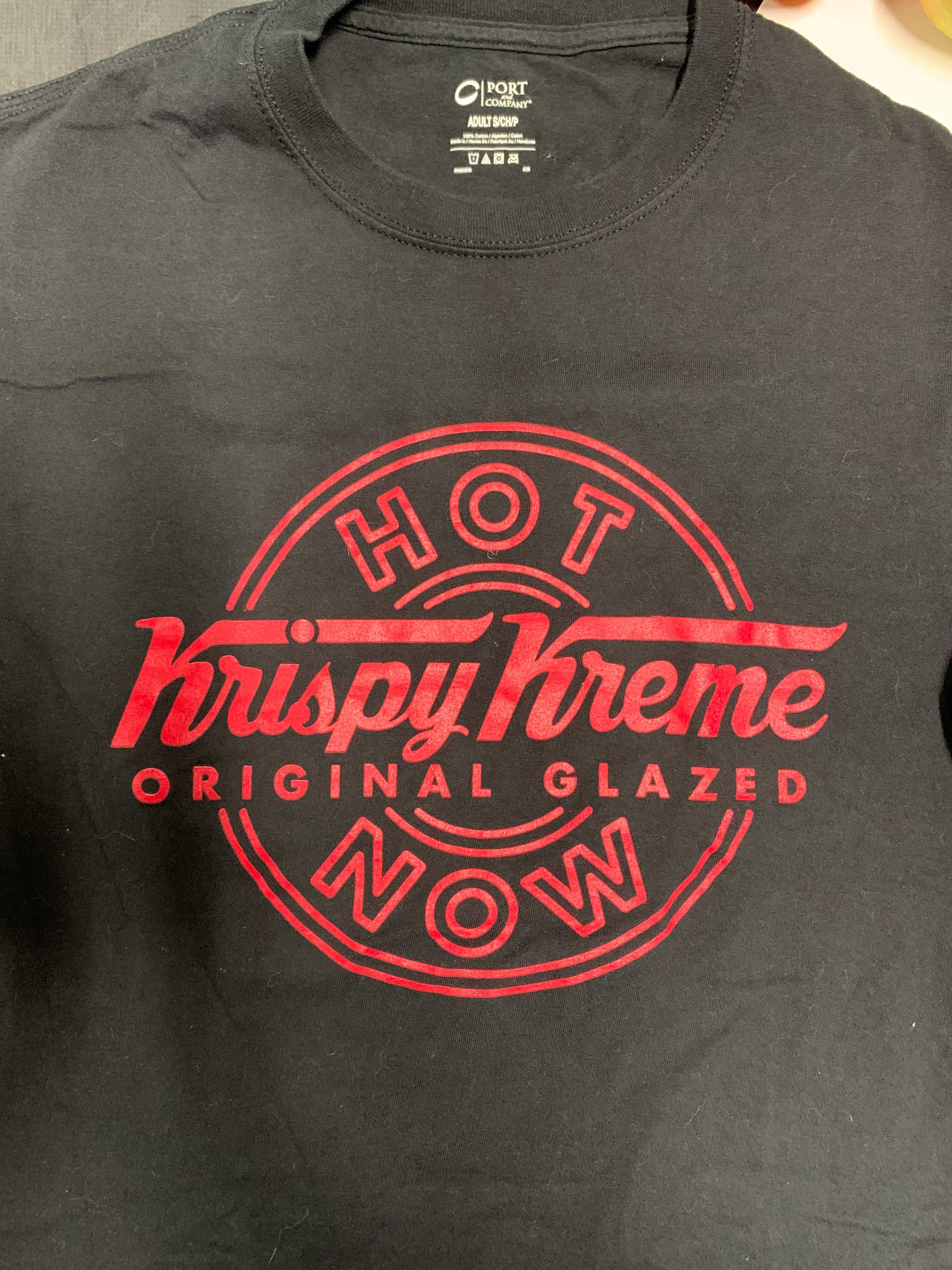 Krispy Kreme Logo T-Shirt, Black, S