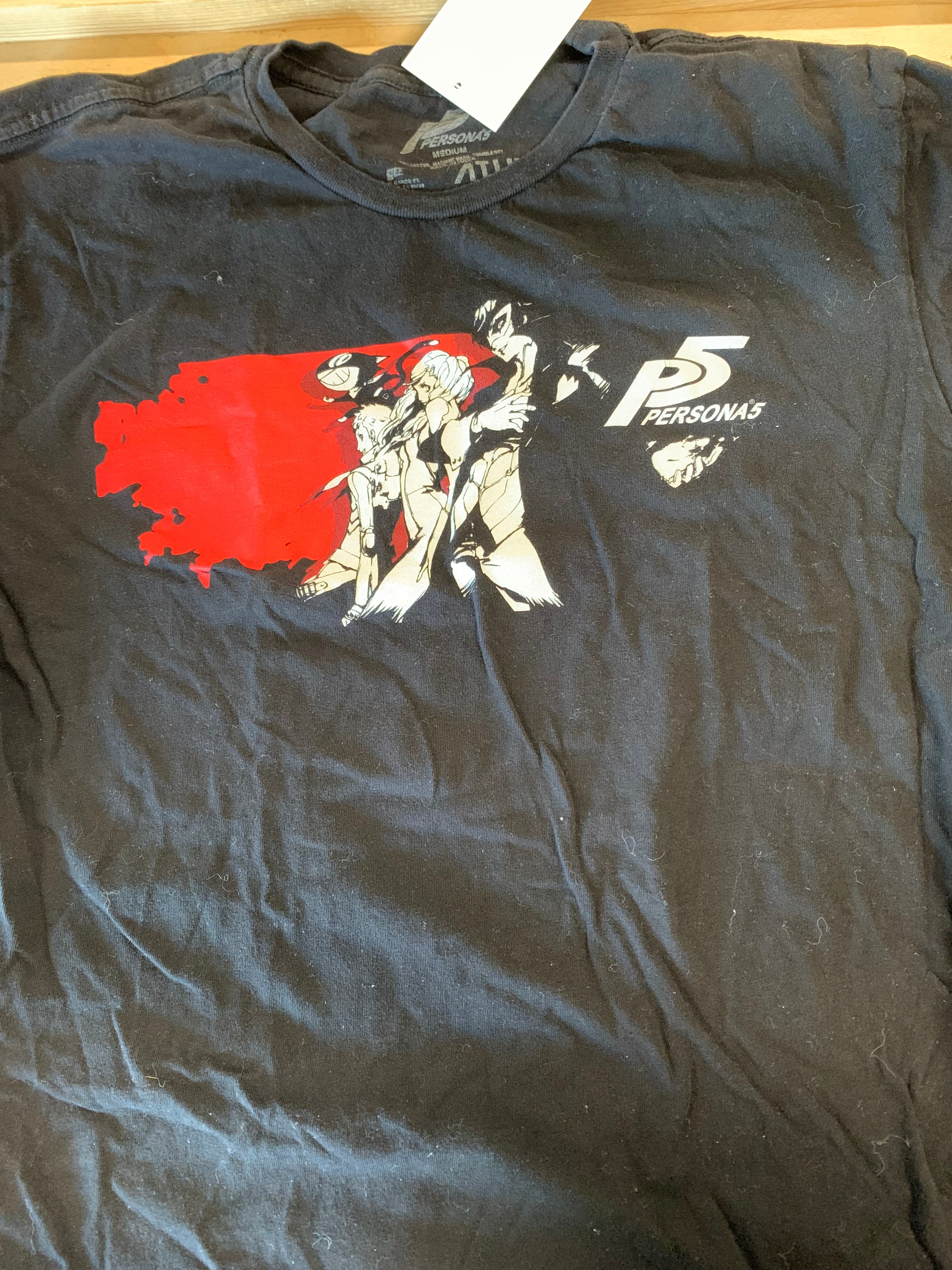 Persona 5 Character T-Shirt, Black, Medium
