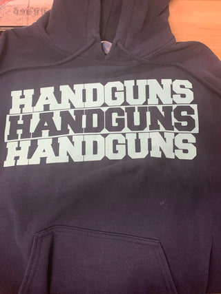 Handguns Screaming So Loud Hoodie, Navy, M