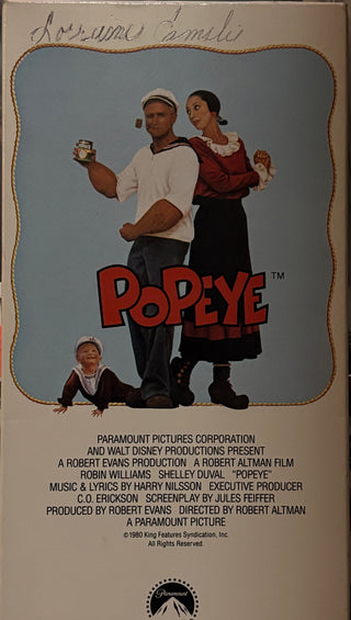 Popeye (Writing On Box) (Used VHS)