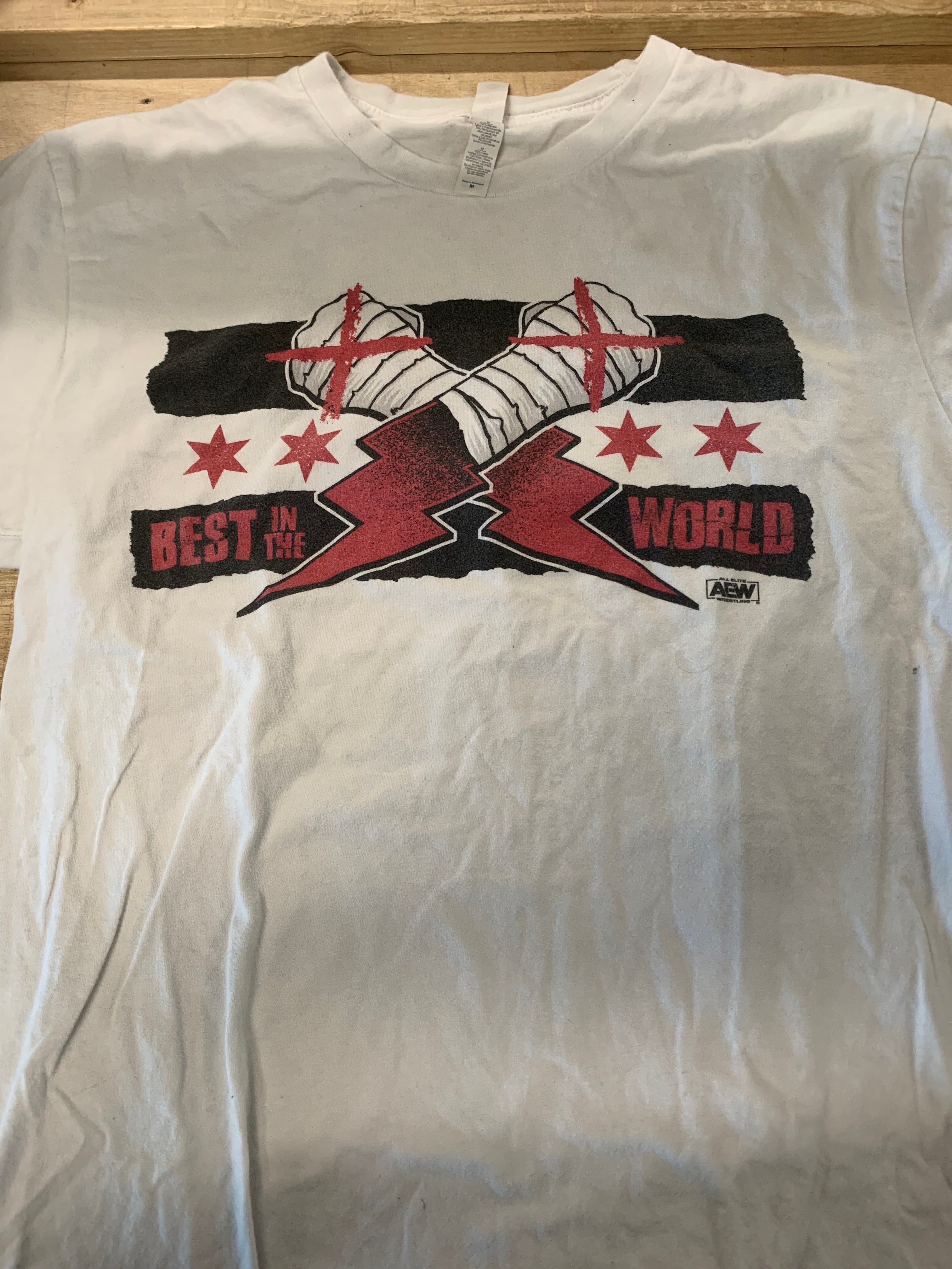 AEW Best In The World T-Shirt, White, M