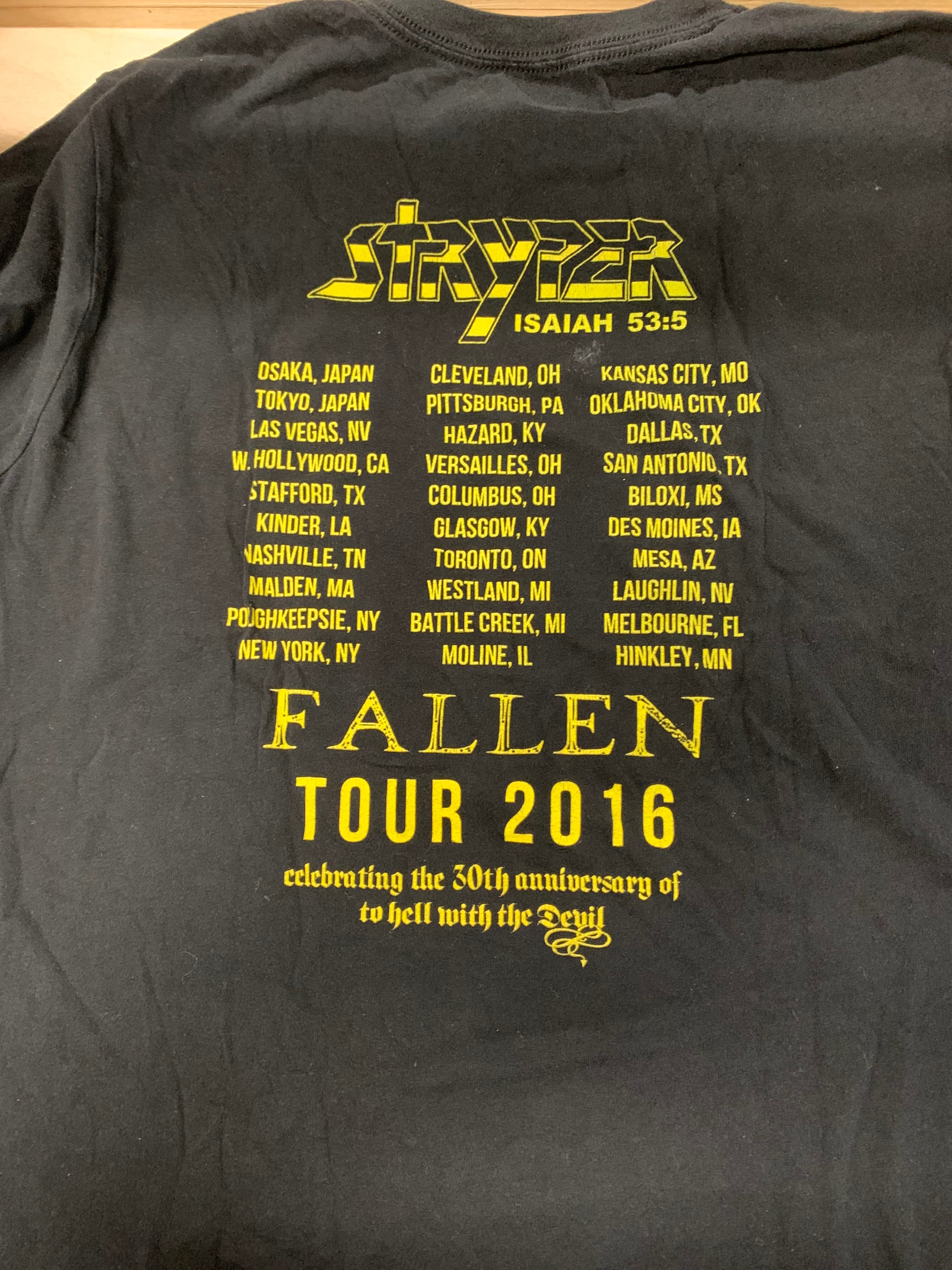 Stryker Fallen Anniversary Tour 2016, Black, XL