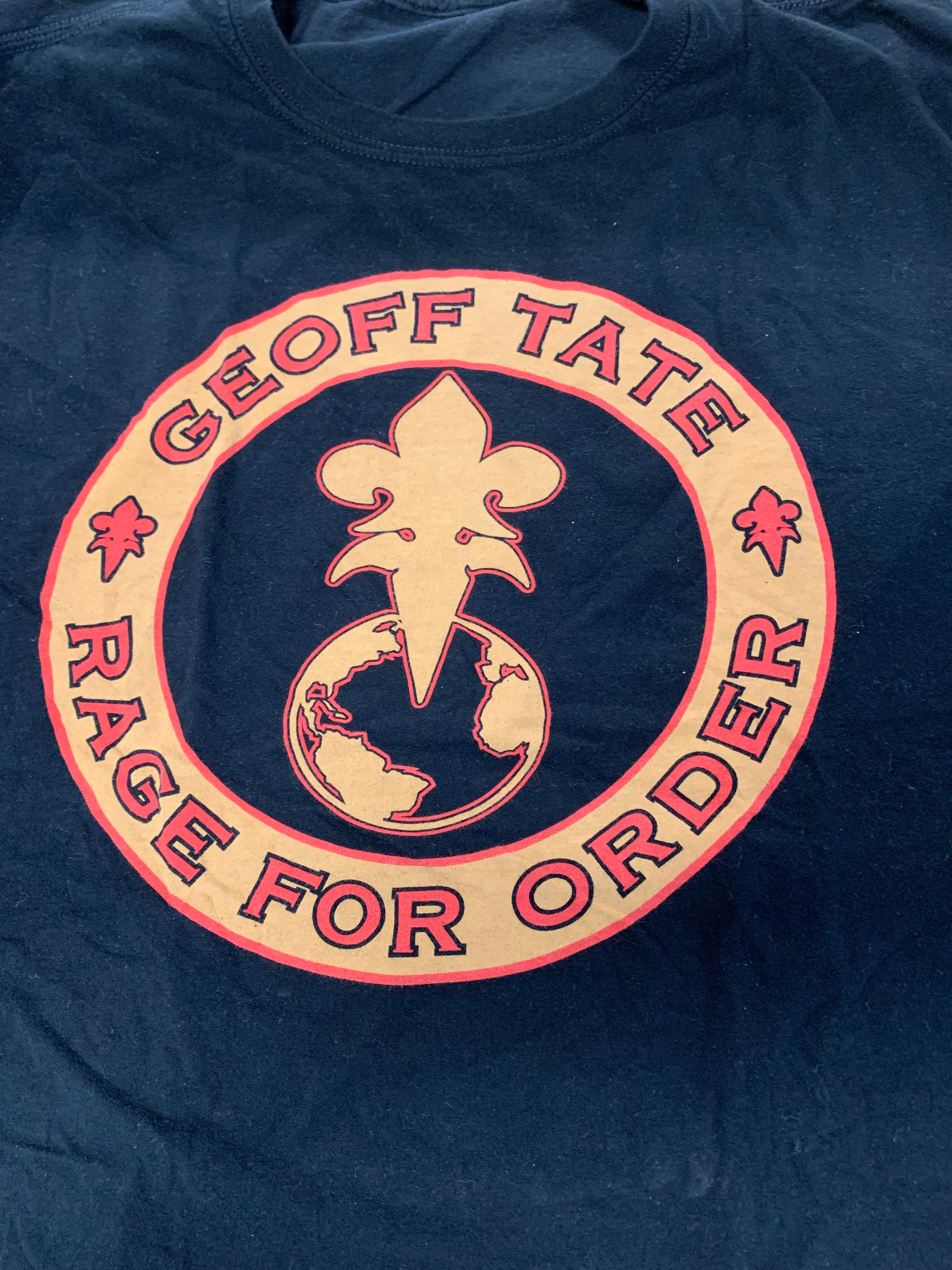 Geoff Tate Rage For Order Tour T-Shirt, Black, XL