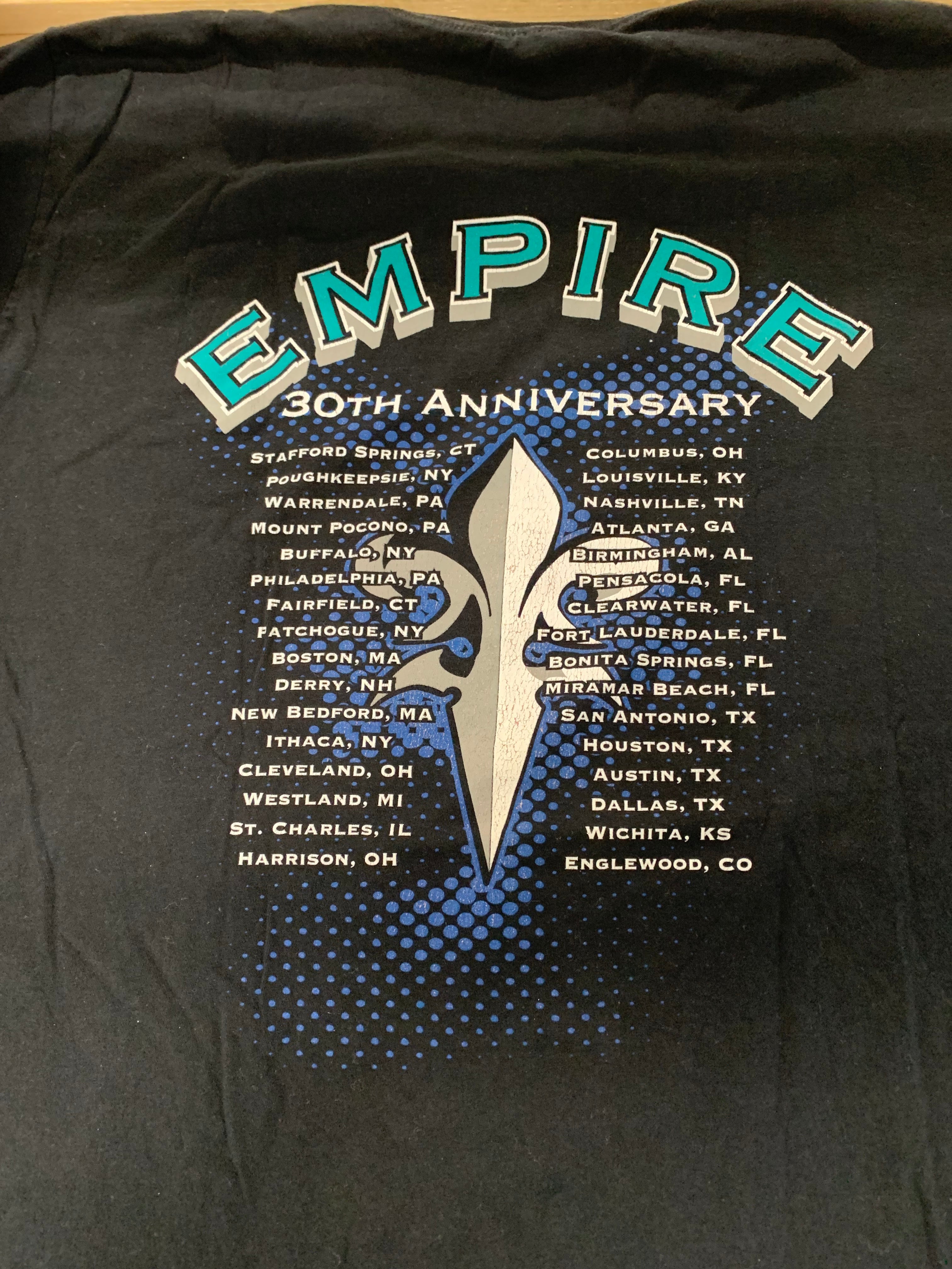 Geoff Tate Empire 30th Anniversary Tour T-Shirt, Black, L