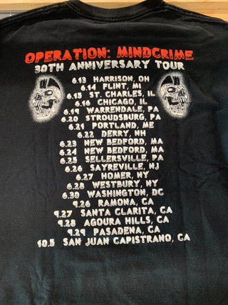 Queensryche Operation Mindcrime 30th Anniversary Tour T-Shirt, Black, L