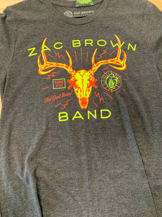 Zac Brown 2019 The Owl Tour T-Shirt, Charcoal Grey, S