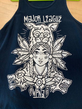 Major League Tank Top, Navy Blue, M