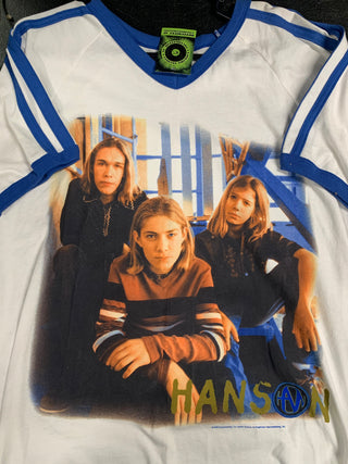 Hanson 1998 Ringer T-Shirt, White / Blue, L