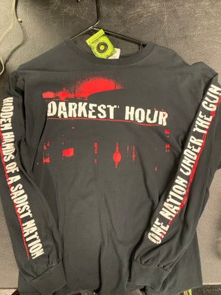 Darkest Hour Hidden Hands Of A Sadist Nation Longsleeve Shirt, Black, L