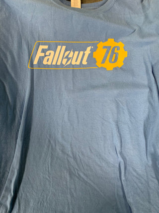 Fallout 76 2018 Logo T-Shirt, Blue, XL