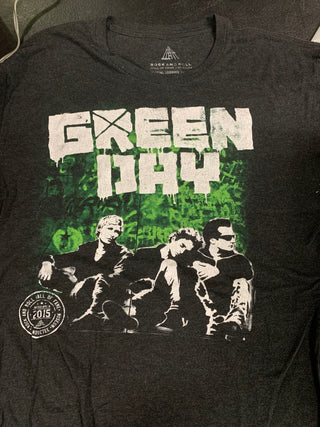 Green Day 2015 Hall Of Fame Inductee T-Shirt, Charcoal, M