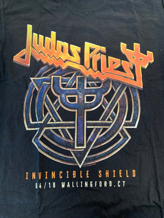 Judas Priest Invincible Shield 4/18/24 Wallingford, CT T-Shirt, Black, L