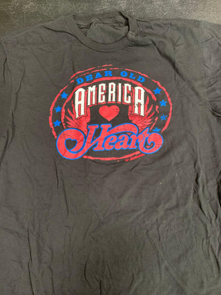 Heart Dear Old America T-Shirt, Black, L