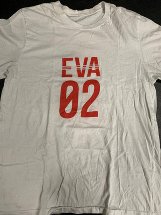 Neon Genesis Evangelion Asuka EVA 02 T-Shirt, White, M