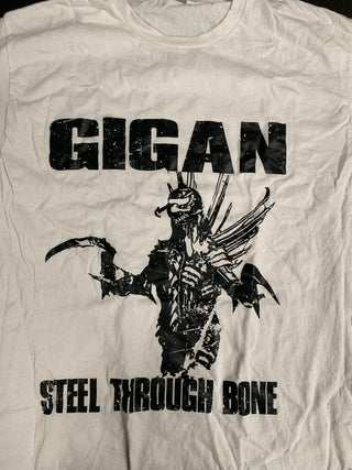 Gigan Steel Through Bone T-Shirt, White, L