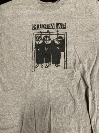 Crucify Me T-Shirt (BLEMISHED, SEE DESCRIPTION), Grey, M