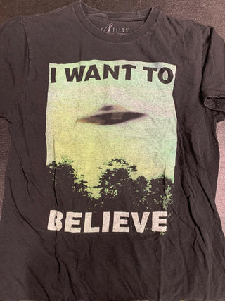 I Want To Believe T-Shirt, Black, L