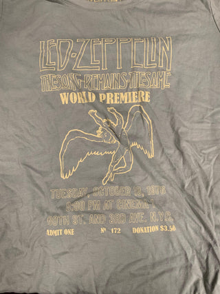 Led Zeppelin The Song Remains The Same Premier T-Shirt (Reprint), Light Green, WL