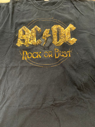 AC/DC Rock Or Bust 2015 Tour T-Shirt, Black, XL