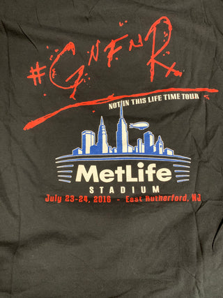 Guns N Roses Not In This Life Time Tour 2016 Metlife Stadium T-Shirt, Black, L