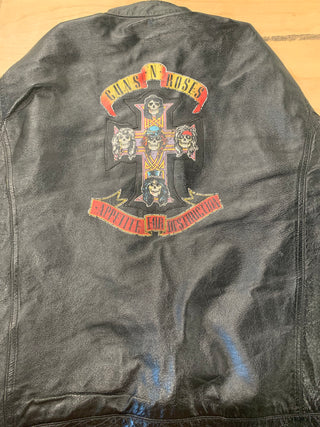 Guns N Roses Appetite For Destruction Leather Jacket, Black, XXL