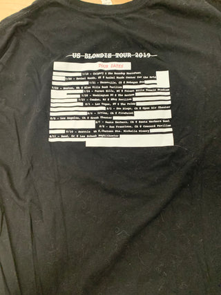 Blondie 2019 US Tour Blondie Says T-Shirt, Black, XL