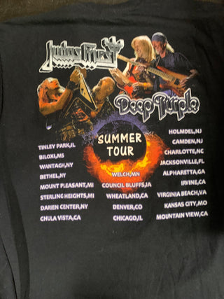 Deep Purple / Judas Priest Summer 2018 Tour T-Shirt, Black, L